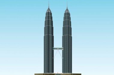 SketchUp Complex Model: Malaysia's Petronas Twin Towers – Ultra High-Rise Modern Architecture-BIM WORLD