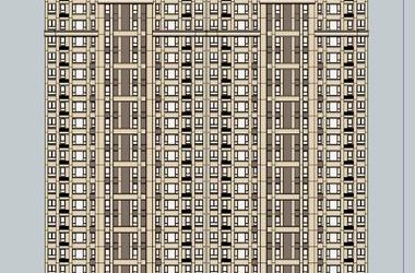 SketchUp Residential Model | Classical Style Super-Tall Residential Building-BIM WORLD