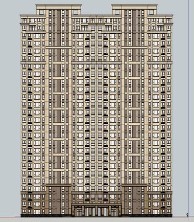 SketchUp Residential Model | Classical Style Super-Tall Residential Building