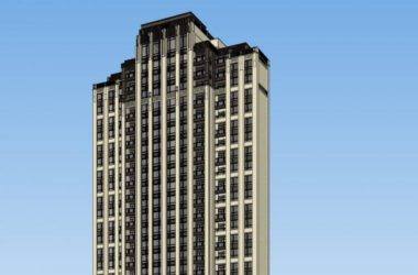 SketchUp Model: 26-Story Classical High-Rise Residential Building-BIM WORLD