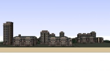SketchUp Residential Model: Classical 18-Story High-Rise Building-BIM WORLD