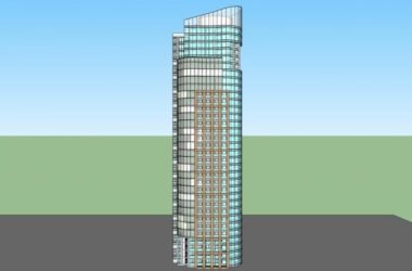 SketchUp Model of a Modern 33-Story High-Rise Residential Building-BIM WORLD