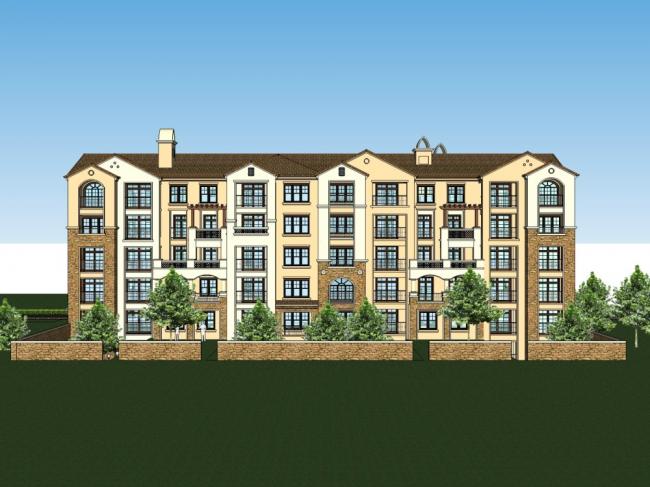 Classical Multi-Story Residential Complex Model in SketchUp