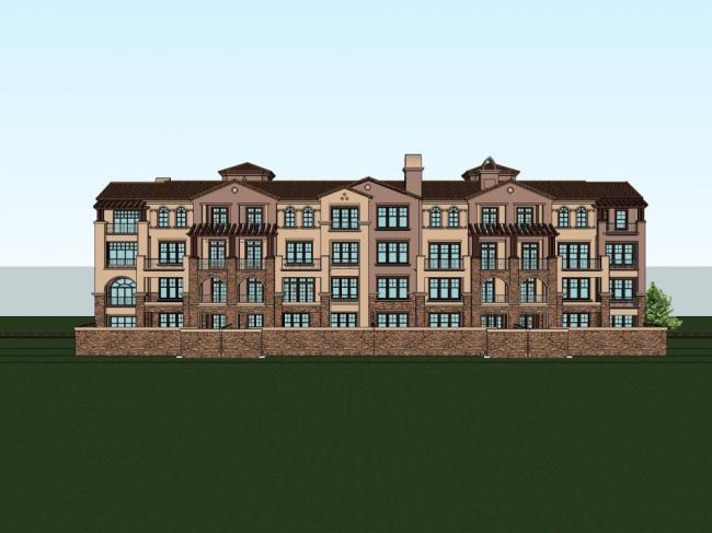 SketchUp Model of a Multi-Story Classical Residential Complex
