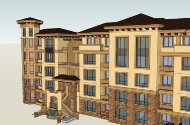 Classical Multi-Story Apartment Residential Model in SketchUp-BIM WORLD