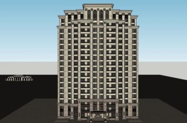 Classical 19-Story High-Rise Residential Complex | SketchUp Model-BIM WORLD