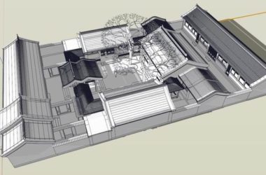SketchUp Multi-Story Chinese-Style Residential Courtyard Model-BIM WORLD