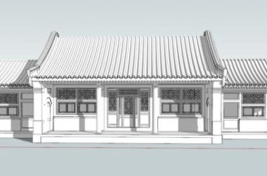 Multi-Storey Northern Round Ridge Roof Residential Model in Chinese Style | SketchUp Design-BIM WORLD