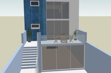 Modern Multi-Story Detached Loft Residential Model in SketchUp-BIM WORLD