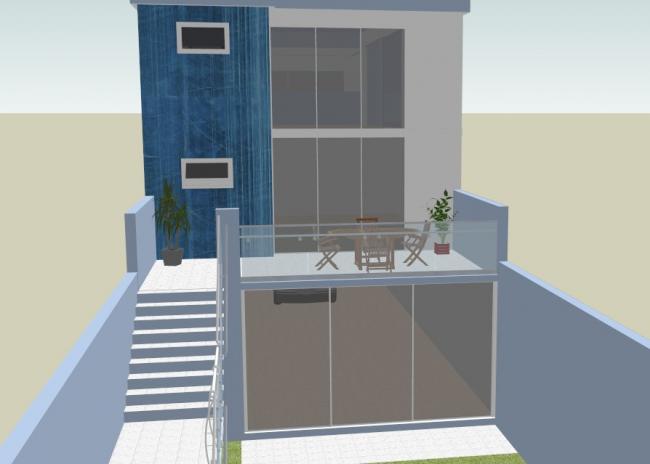 Modern Multi-Story Detached Loft Residential Model in SketchUp