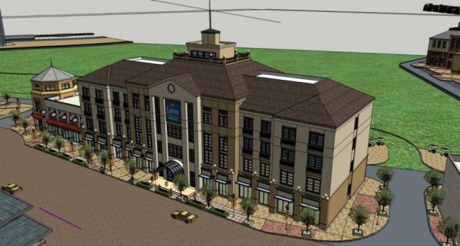 SketchUp Residential Model: Multi-Story Mixed-Use Building in European, French, Tuscan, Prairie, and Classical Styles