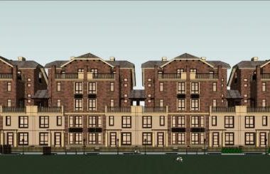 SketchUp Residential Models: Multi-Story Stacked Buildings, Garden Villas, and Classic English Styles-BIM WORLD