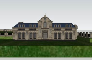 SketchUp Business Model: Multi-Story French Classical Commercial Building-BIM WORLD