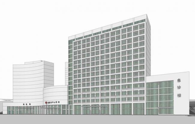 Yichang Hospital: Modern Multi-Story Medical Building SketchUp Model