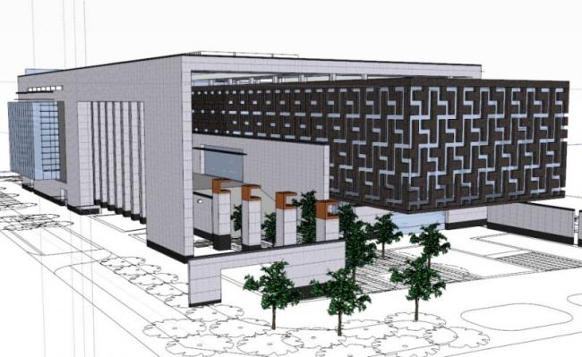 SketchUp Cultural Model: Modern Multi-Level Cultural Activity Center