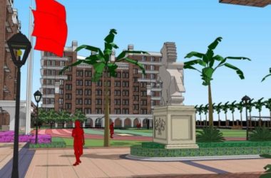 Classic Multi-Story High-Rise School Campus Architecture in SketchUp-BIM WORLD
