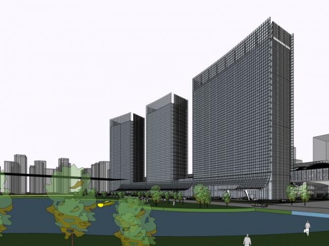 High-Rise Convention and Exhibition Center: A Modern Cultural Architecture SketchUp Model
