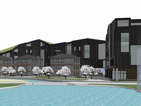 Modern Multi-Story Art and Vocational School Campus Design in SketchUp