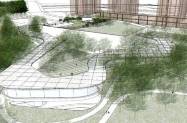 Modern Streetside Park Landscape Model in SketchUp-BIM WORLD