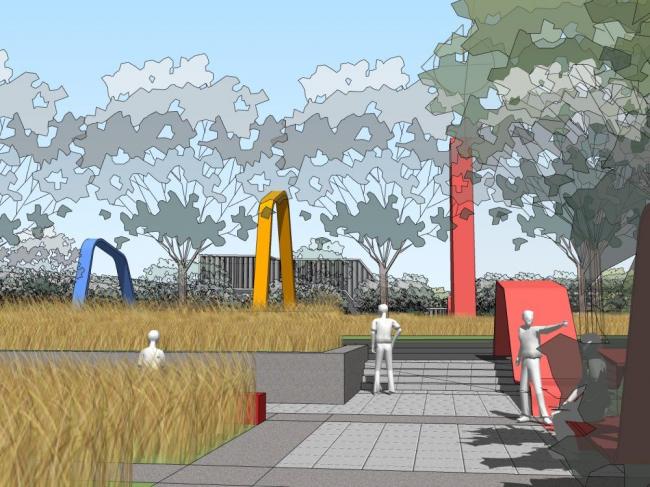 Modern Park Landscape Design in SketchUp