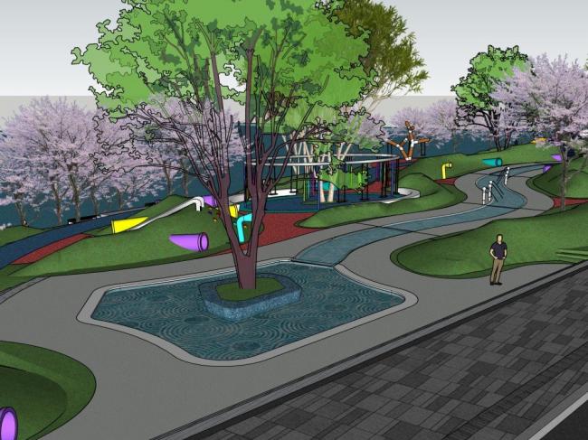 Modern Waterfront Landscape Design | SketchUp Model Showcase