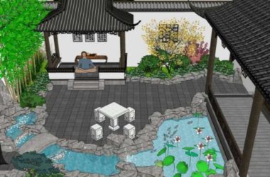 SketchUp Model of Traditional Chinese Multi-Story Courtyard Architecture-BIM WORLD