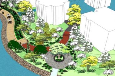 Modern Waterfront Landscape Design | SketchUp 3D Model Showcase-BIM WORLD