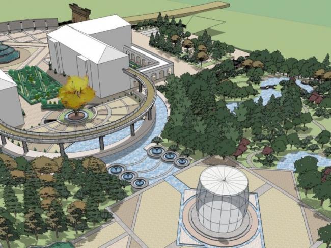 Modern Park Landscape Design in SketchUp