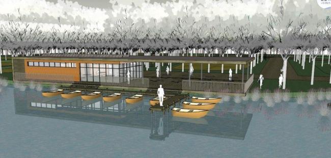 Modern Pier Landscape Design in SketchUp