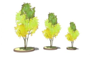 SketchUp Materials for Park Trees, Pools, and Landscapes-BIM WORLD