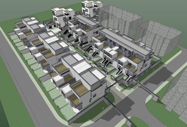 Modern Garden Villa Model in SketchUp