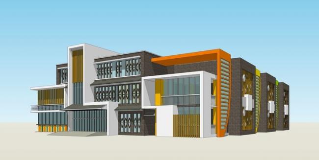 Modern Kindergarten and School Architecture | SketchUp School Model Design
