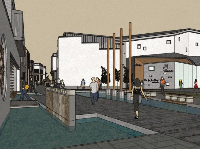SketchUp Business Model: Revitalizing Commercial Streets with New Chinese Style
