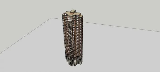 Sketchup Residential Model | Super high-rise residential buildings, residential buildings, European classical style