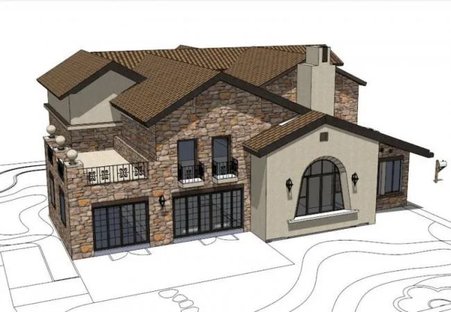 Sketchup Villa Model | Solo Villa, Modern Style