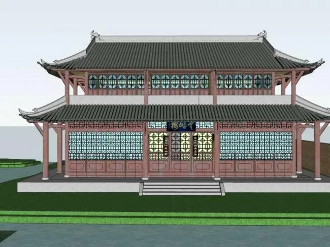 Sketchup Ancient Architecture Model | Multi story San Su Temple Yunyu Building, Chinese Style, Ancient Architecture