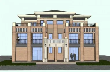 Modern Twin Villa Design | SketchUp Model-BIM WORLD