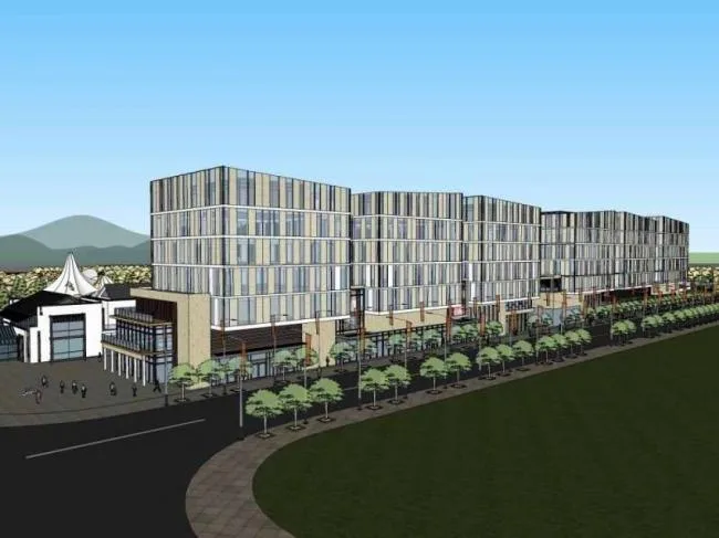 Sketchup Business Model | Multi story Park Commercial Street, New Chinese Style