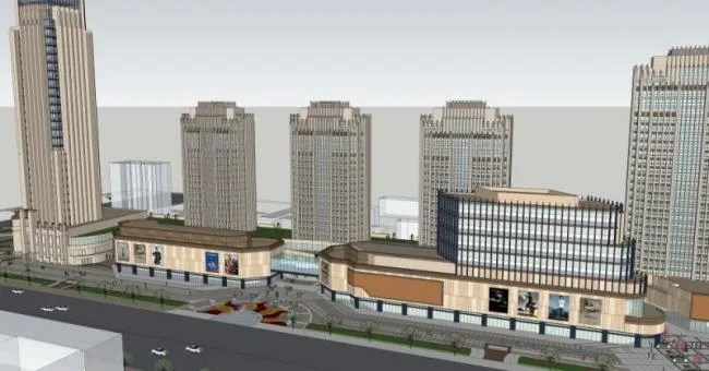 Sketchup Complex Model | Super high-rise commercial complex, office, residential, hotel, classical style