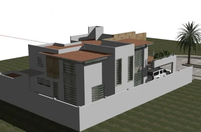 Sketchup Villa Model | Solo Villa, Modern Style