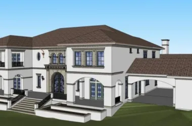 Modern Solo Villa SketchUp Model-BIM WORLD