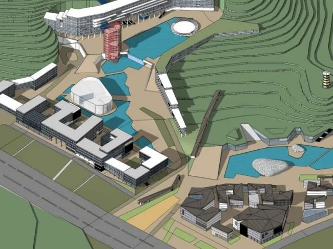 Sketchup Landscape Model | Scenic Area Landscape, Pedestrian Street Landscape, Office Landscape, Modern Style