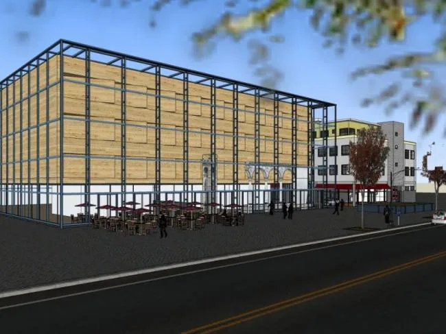 Sketchup Business Model | Multi story Commercial Street, Modern Style