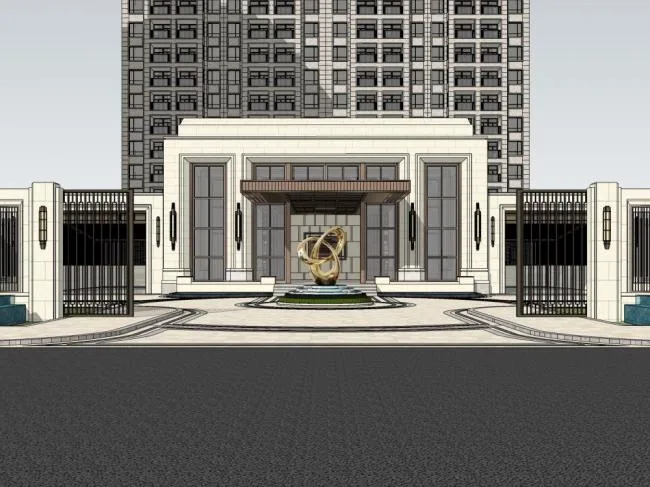 Sketchup Residential Model | High rise Residential Buildings, Modern Style, Residential Buildings