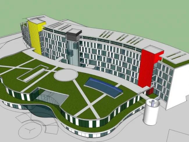 Sketchup Hotel Model | Multi story Hotel, Modern Style