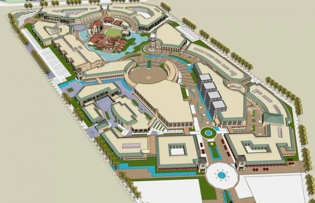 Sketchup Business Model | Commercial Square, Multi story Pedestrian Street, European Style, Classical Style