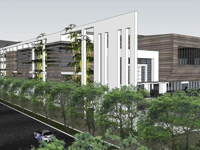 Sketchup Cultural Model | Multi story Theater, Cultural Architecture, Modern Style