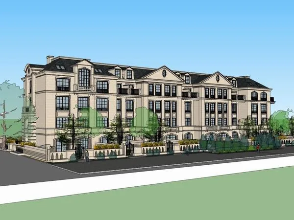 Sketchup Villa Model | Townhouse, Classical Style