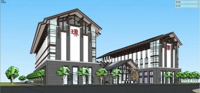 Sketchup Hotel Model | Multi story Hotel, Chinese Style