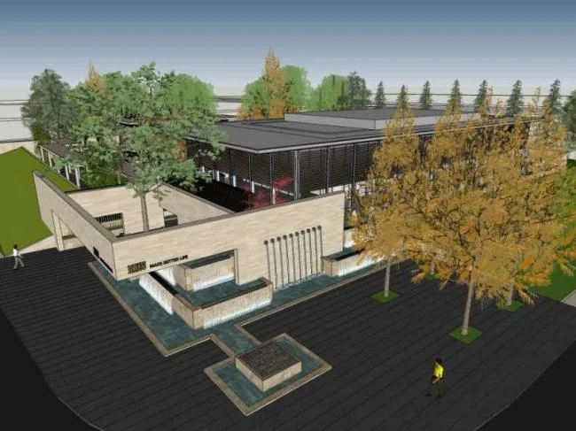 Modern Multi-Story Office Building Model in SketchUp